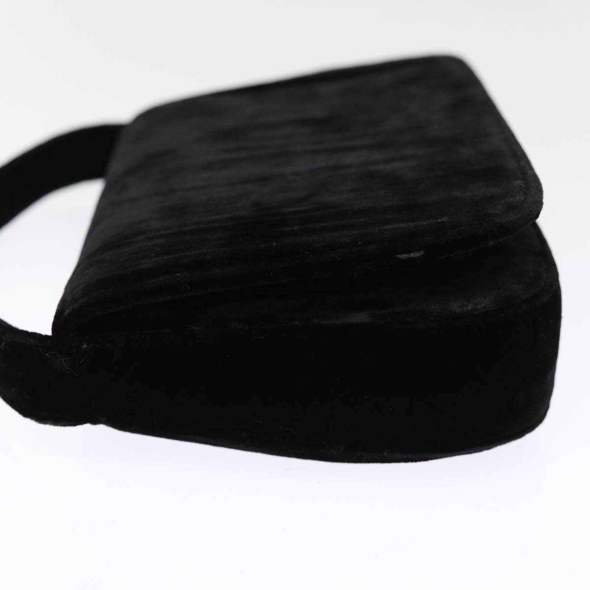 PRADA Hand Bag Velor Black bs14371