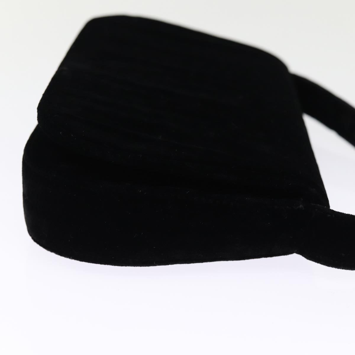 PRADA Hand Bag Velor Black bs14371