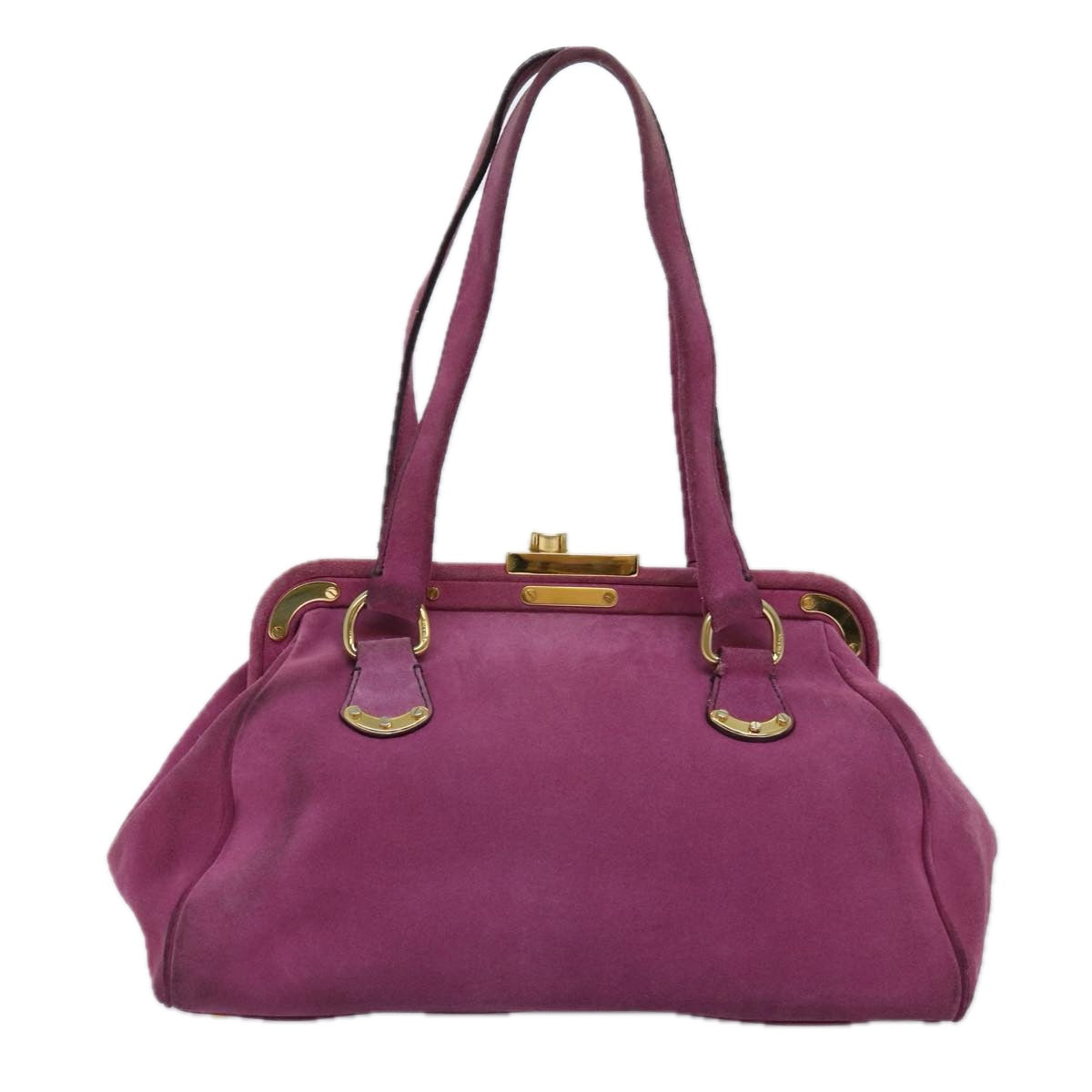 PRADA Shoulder Bag Suede Pink bs14424