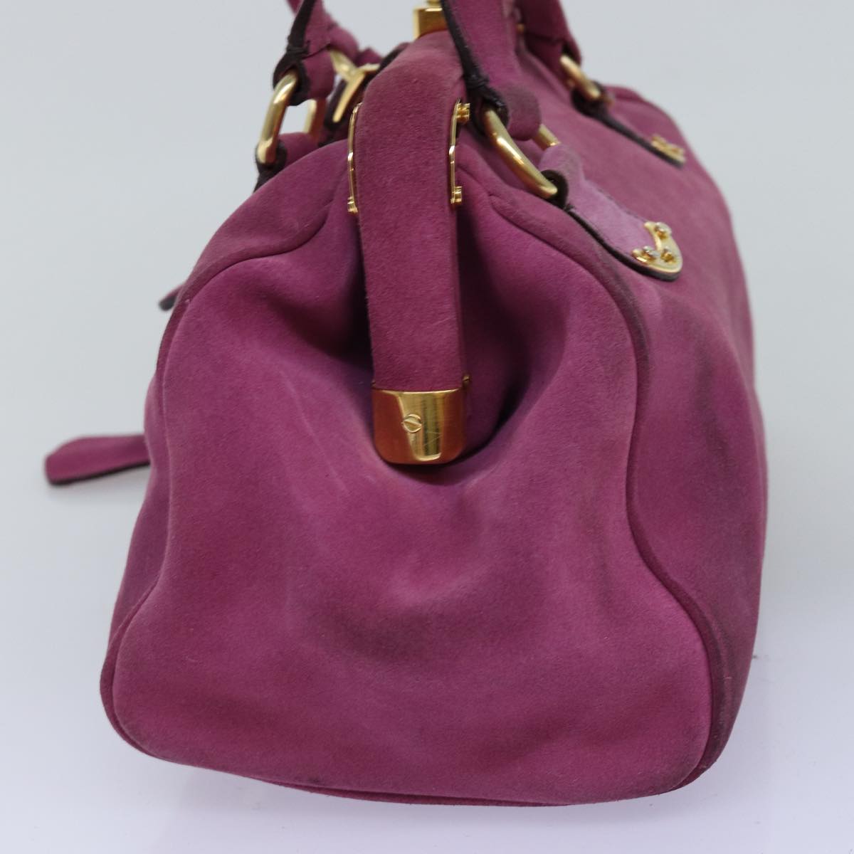 PRADA Shoulder Bag Suede Pink bs14424