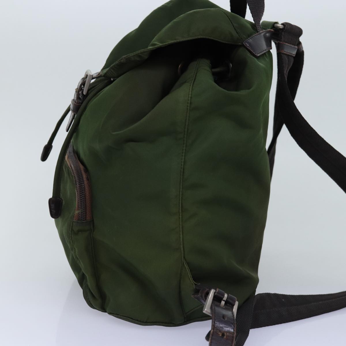 PRADA Backpack Nylon Khaki bs14448