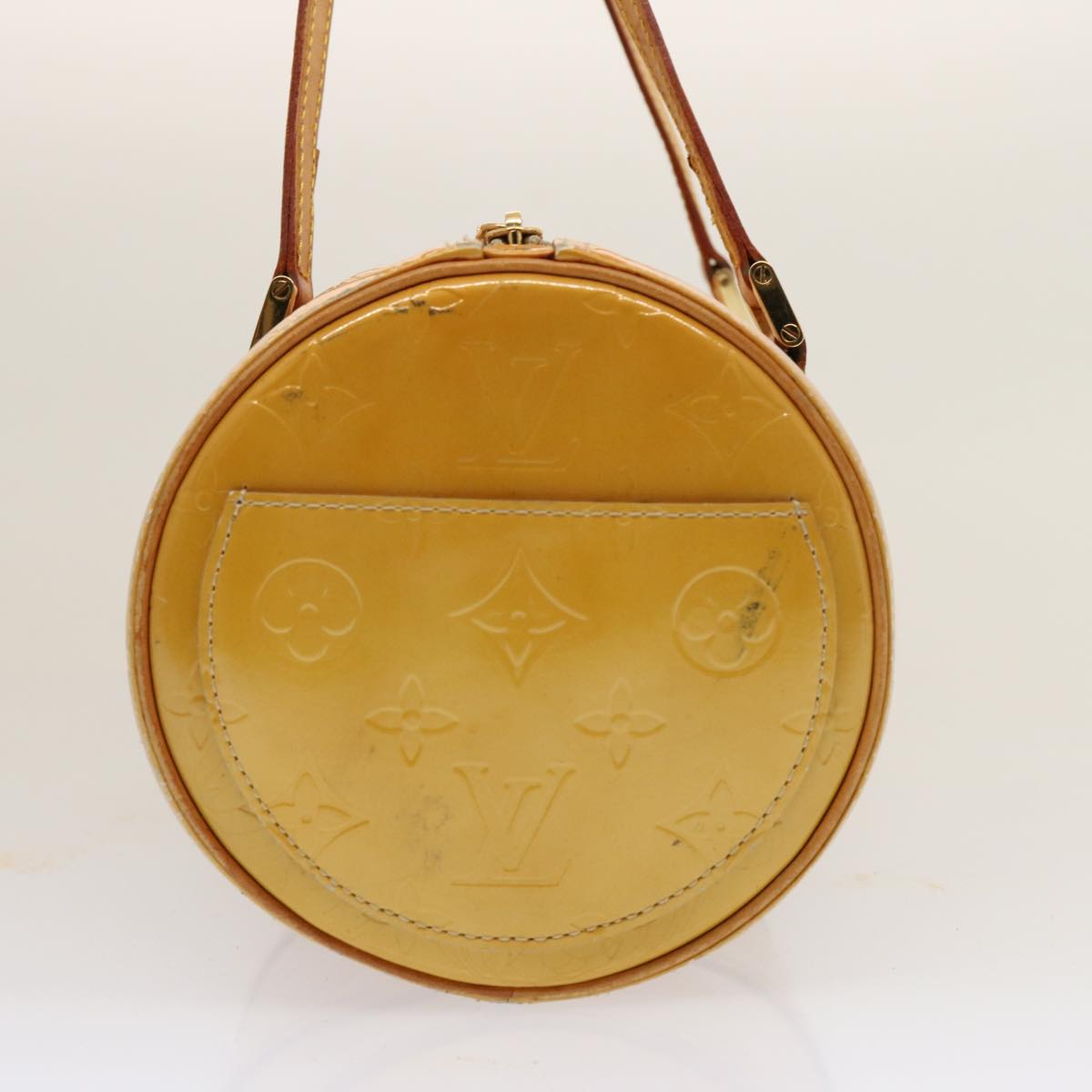 LOUIS VUITTON Monogram Vernis Bedford Hand Bag Beige M91006 LV bs14501