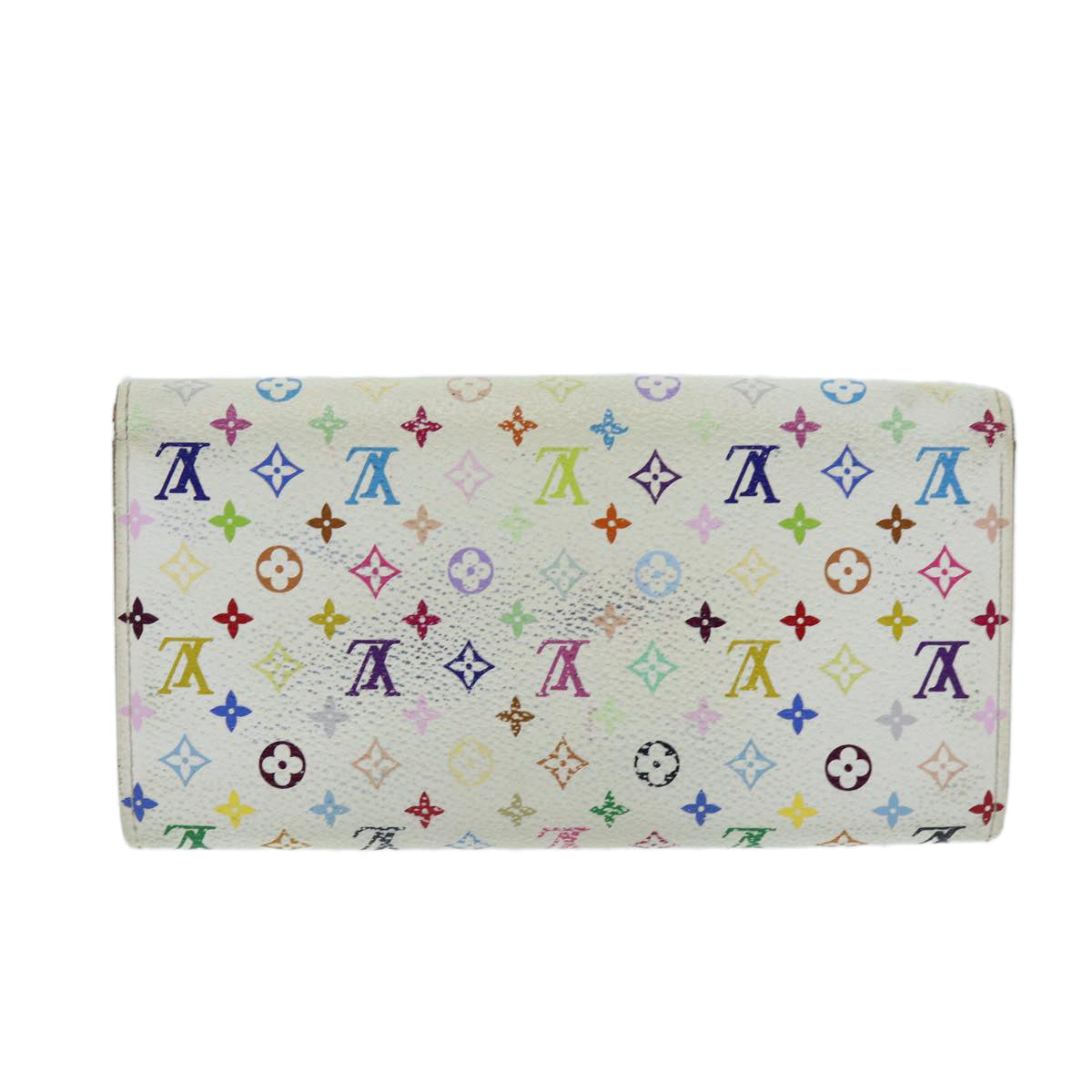 LOUIS VUITTON Multicolor Portefeuille Sarah Wallet White M93532 LV bs14528