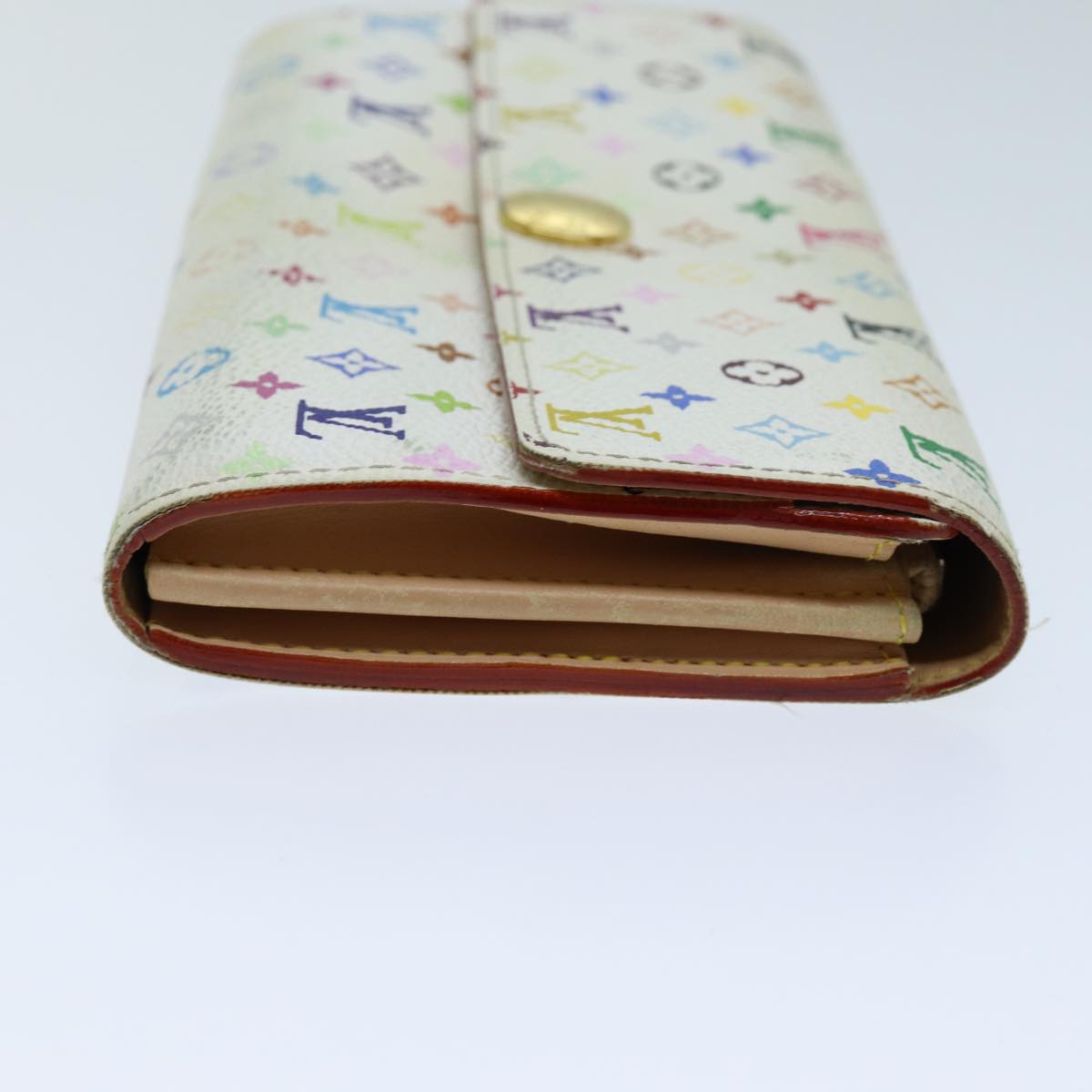 LOUIS VUITTON Multicolor Portefeuille Sarah Wallet White M93532 LV bs14528