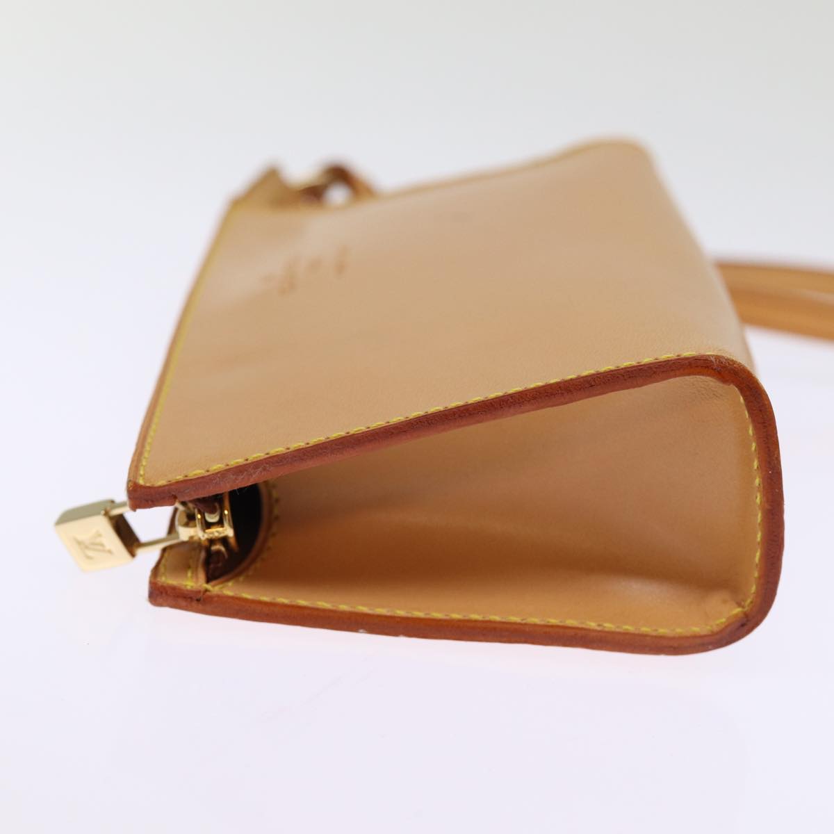 LOUIS VUITTON Nomad Accessory Pouch Leather Beige LV bs14530