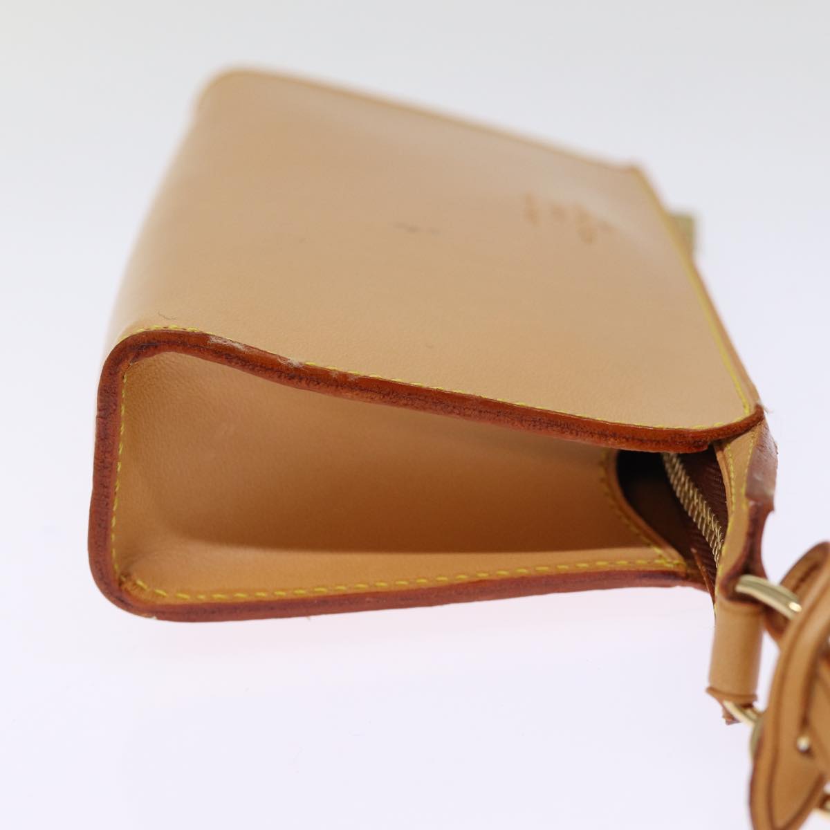LOUIS VUITTON Nomad Accessory Pouch Leather Beige LV bs14530