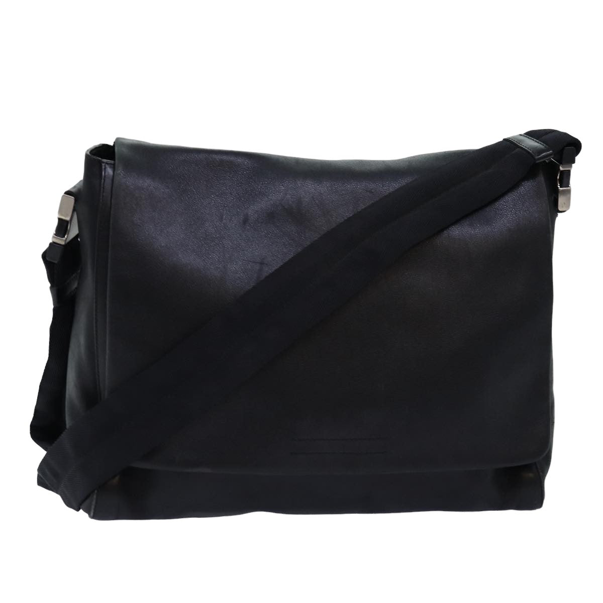 PRADA Shoulder Bag Leather Black bs14610