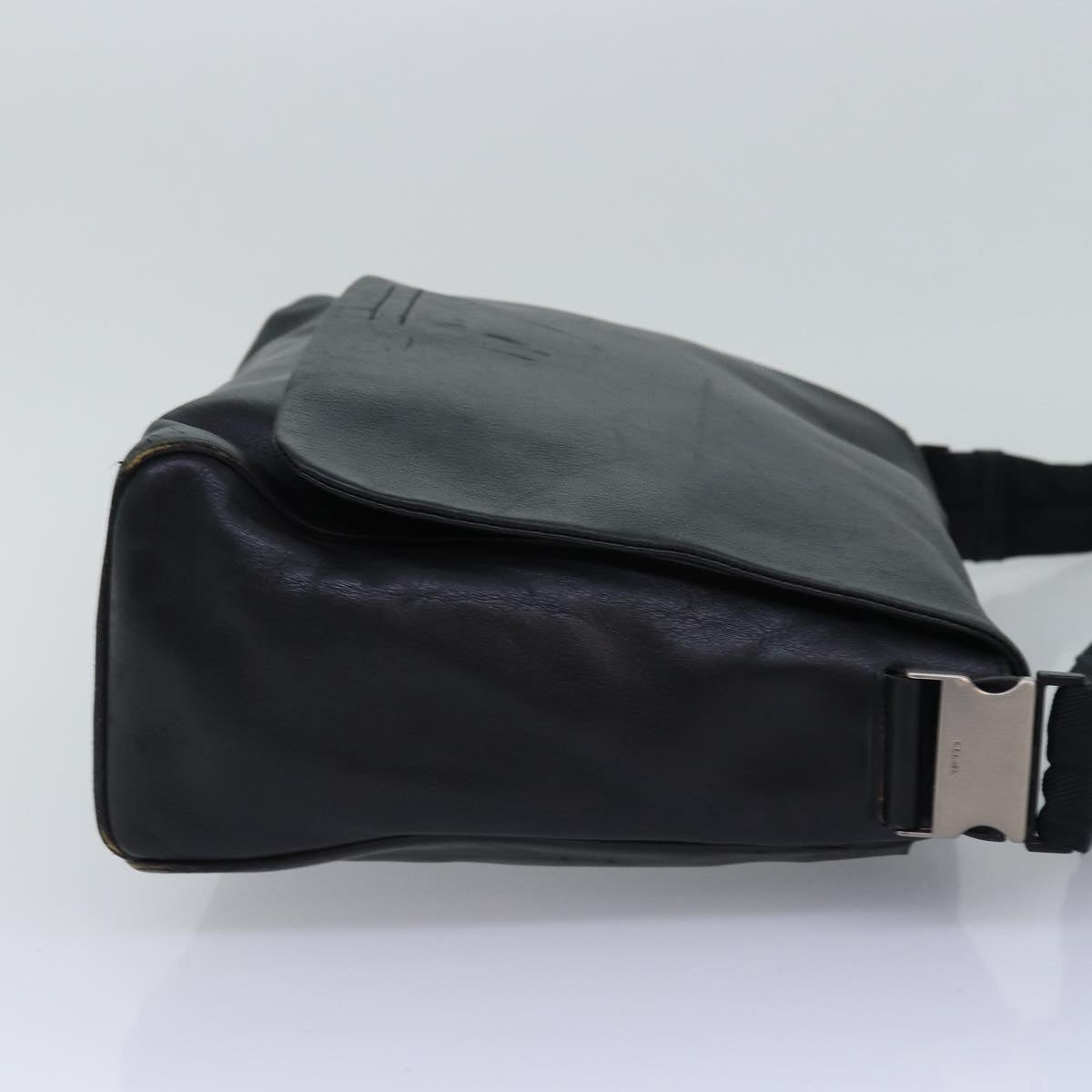 PRADA Shoulder Bag Leather Black bs14610