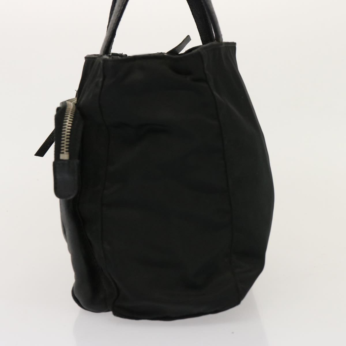 PRADA Hand Bag Nylon Leather Black bs14650