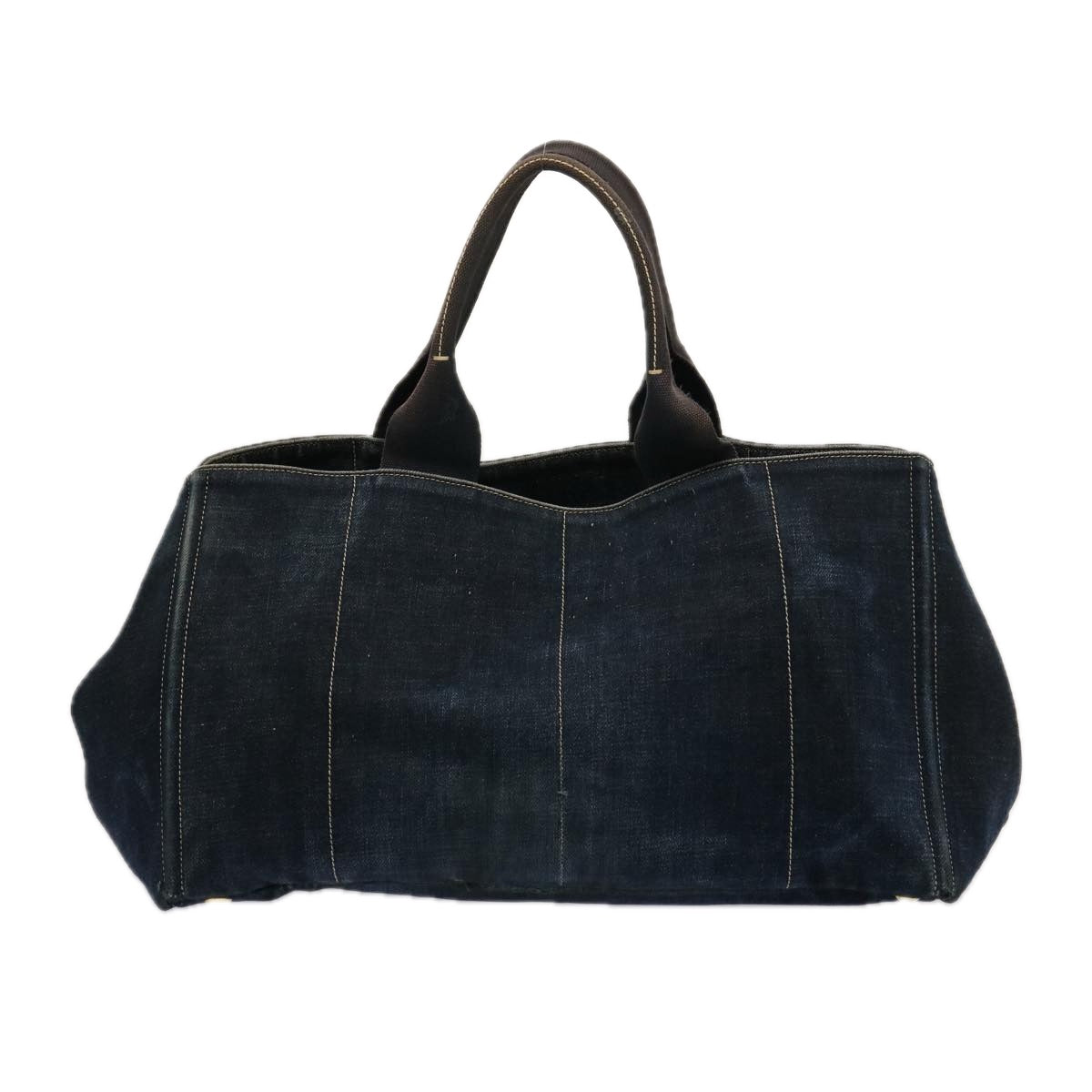 PRADA Canapa GM Hand Bag Denim Blue bs14686