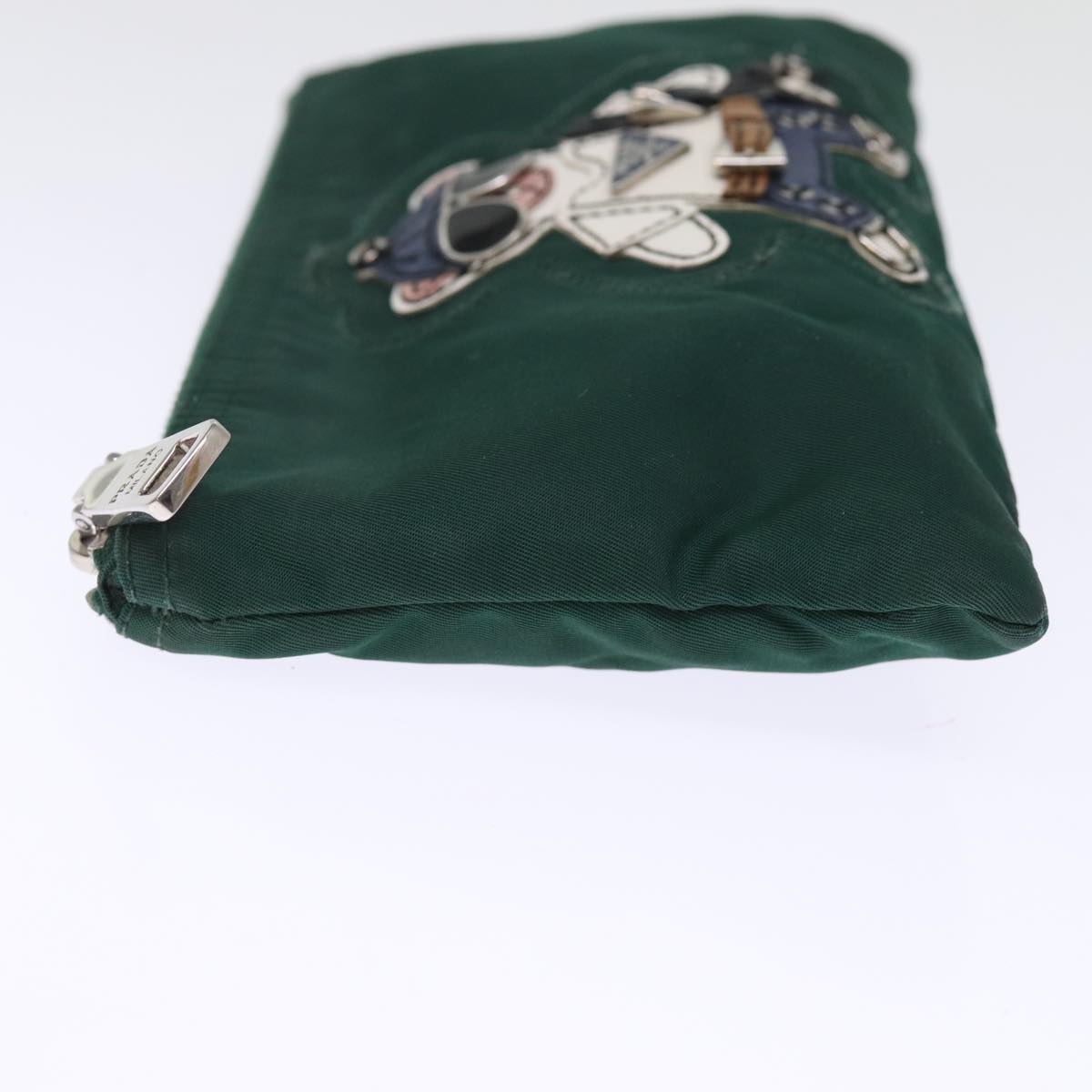 PRADA Pouch Nylon Khaki bs14760