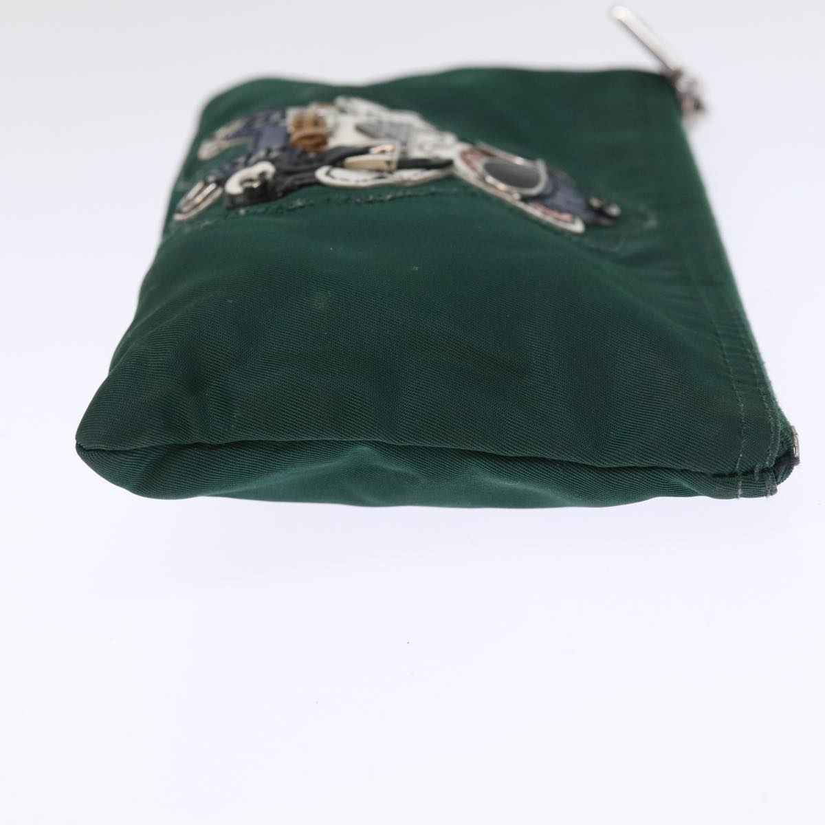 PRADA Pouch Nylon Khaki bs14760