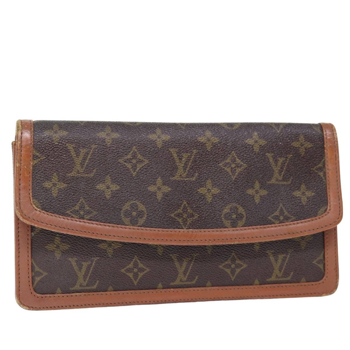 LOUIS VUITTON Monogram Pochette Dam PM Clutch Bag M51812 LV bs14852