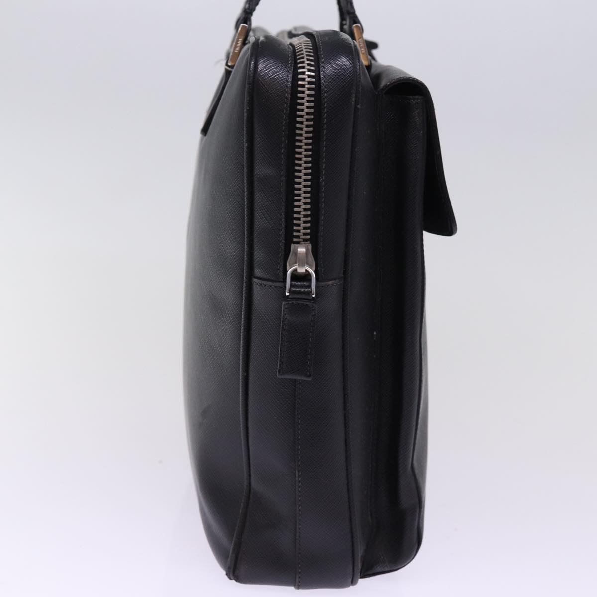 PRADA Hand Bag Safiano leather Black bs14974