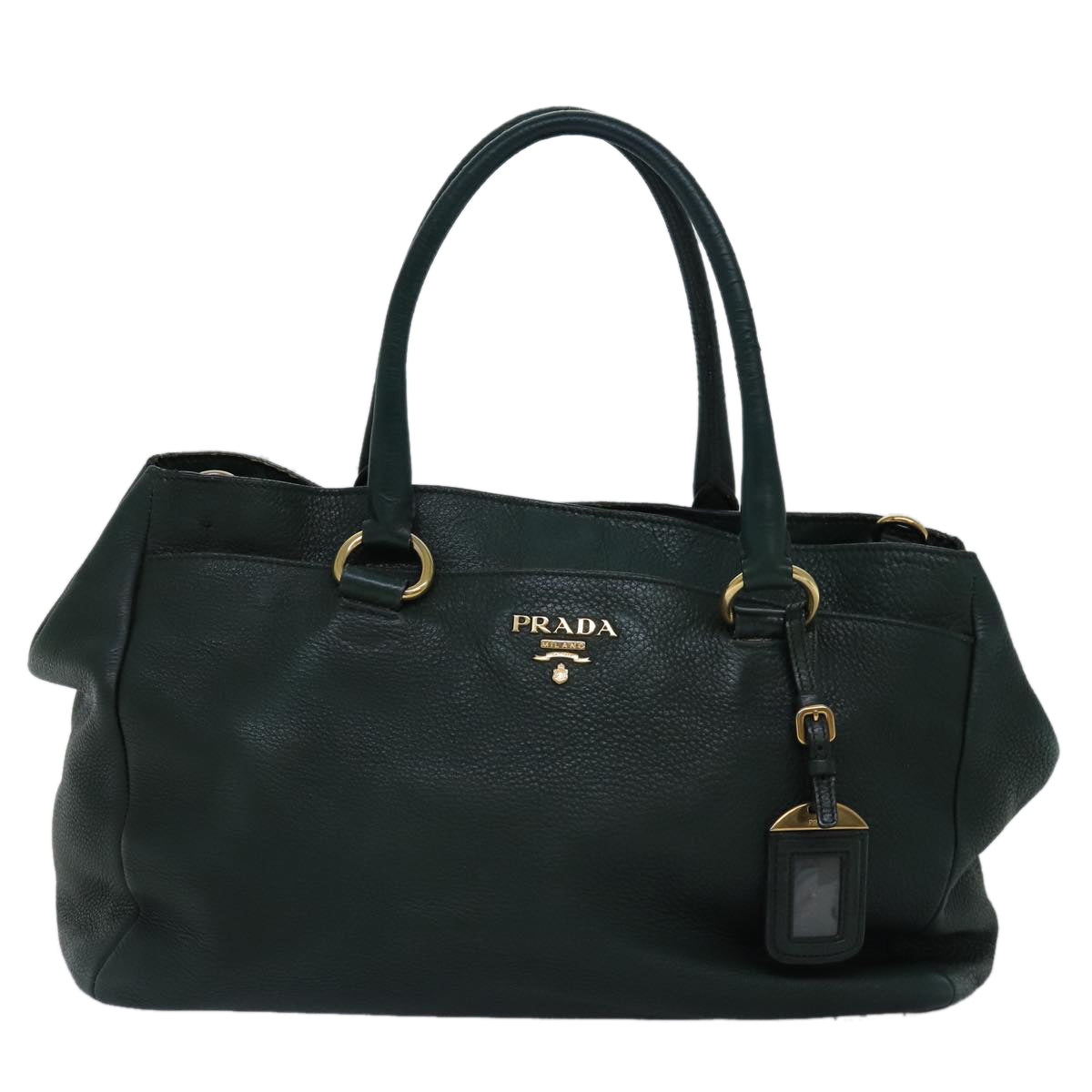 PRADA Tote Bag Leather 2way Khaki bs15124