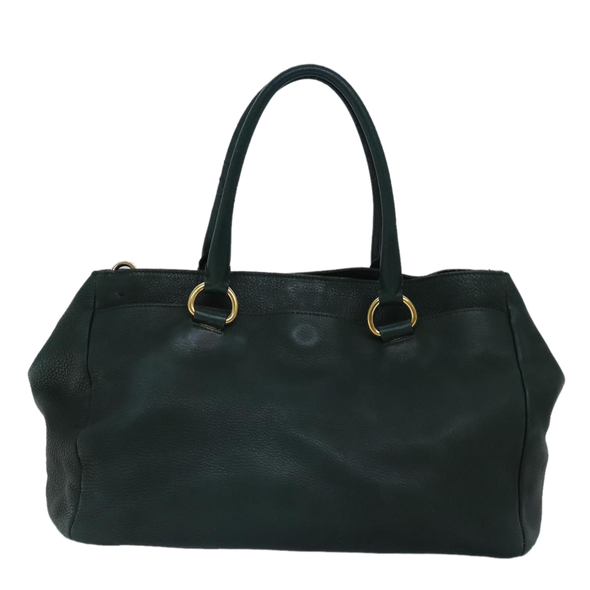 PRADA Tote Bag Leather 2way Khaki bs15124