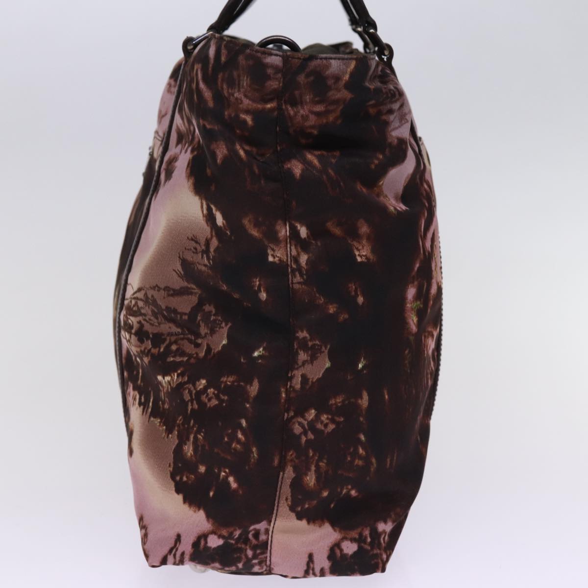 PRADA Hand Bag Nylon Brown bs15166
