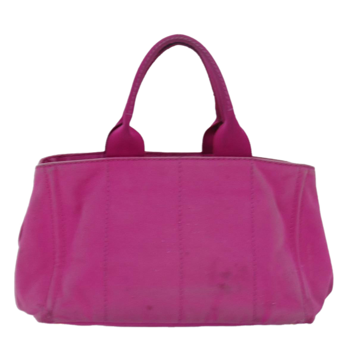 PRADA Canapa MM Hand Bag Canvas Pink bs15397