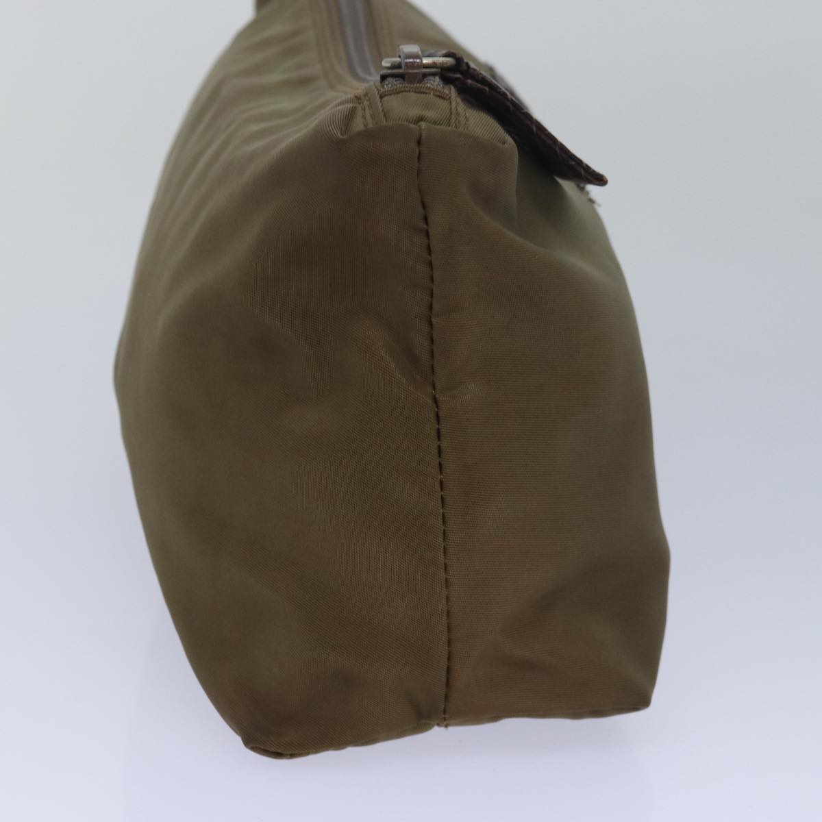PRADA Pouch Nylon Khaki bs15659
