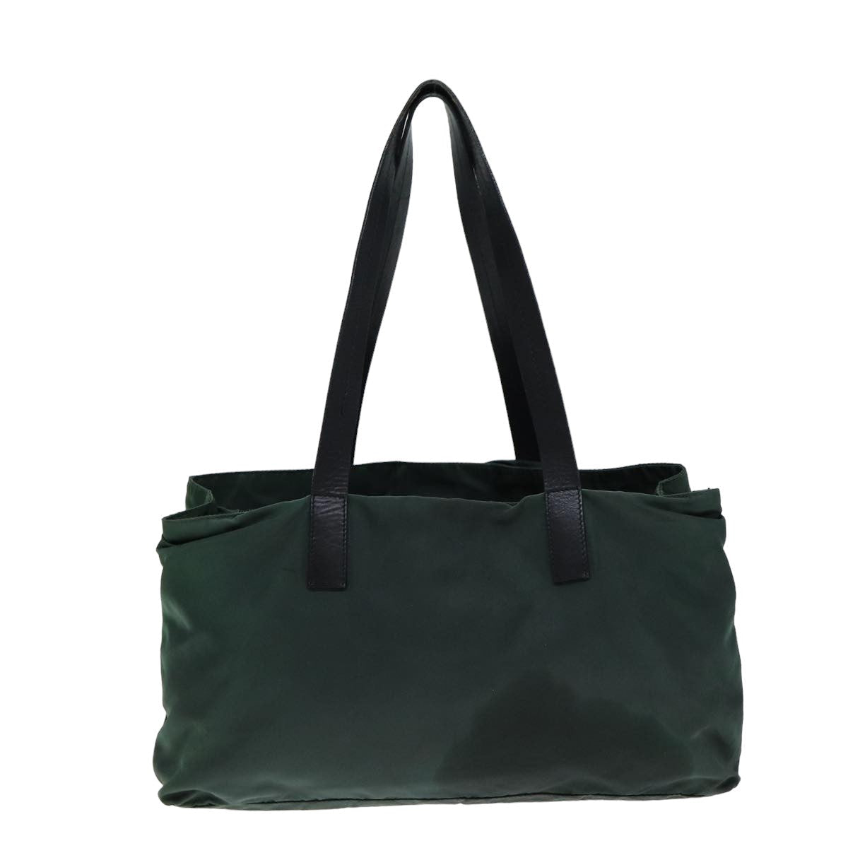 PRADA Shoulder Bag Nylon Leather Khaki Black bs15815