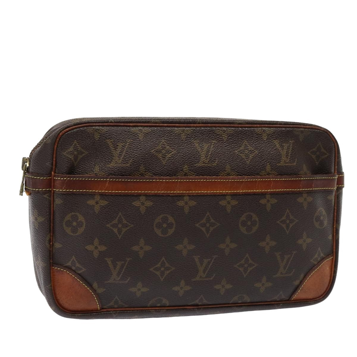 LOUIS VUITTON Monogram Compiegne 28 Clutch Bag M51845 LV bs15907