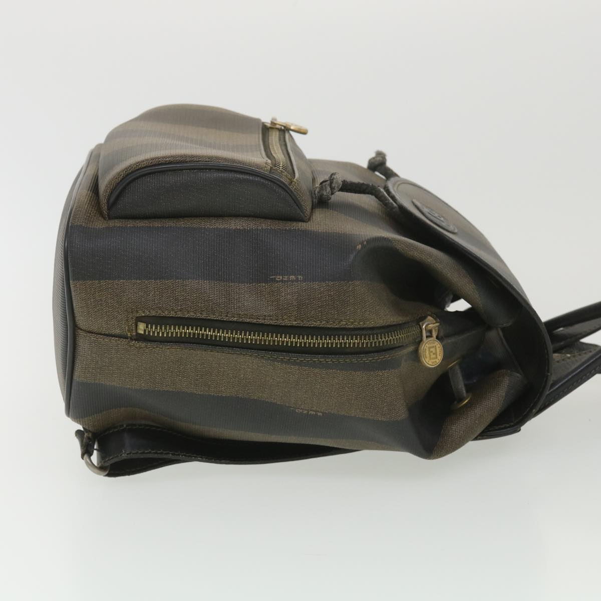 FENDI Pecan Canvas Backpack Brown Black bs4573
