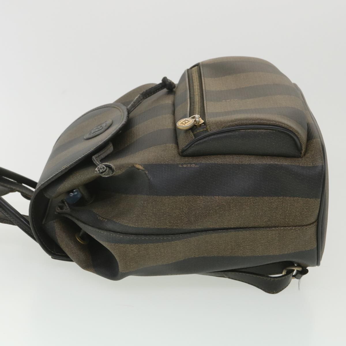 FENDI Pecan Canvas Backpack Brown Black bs4573