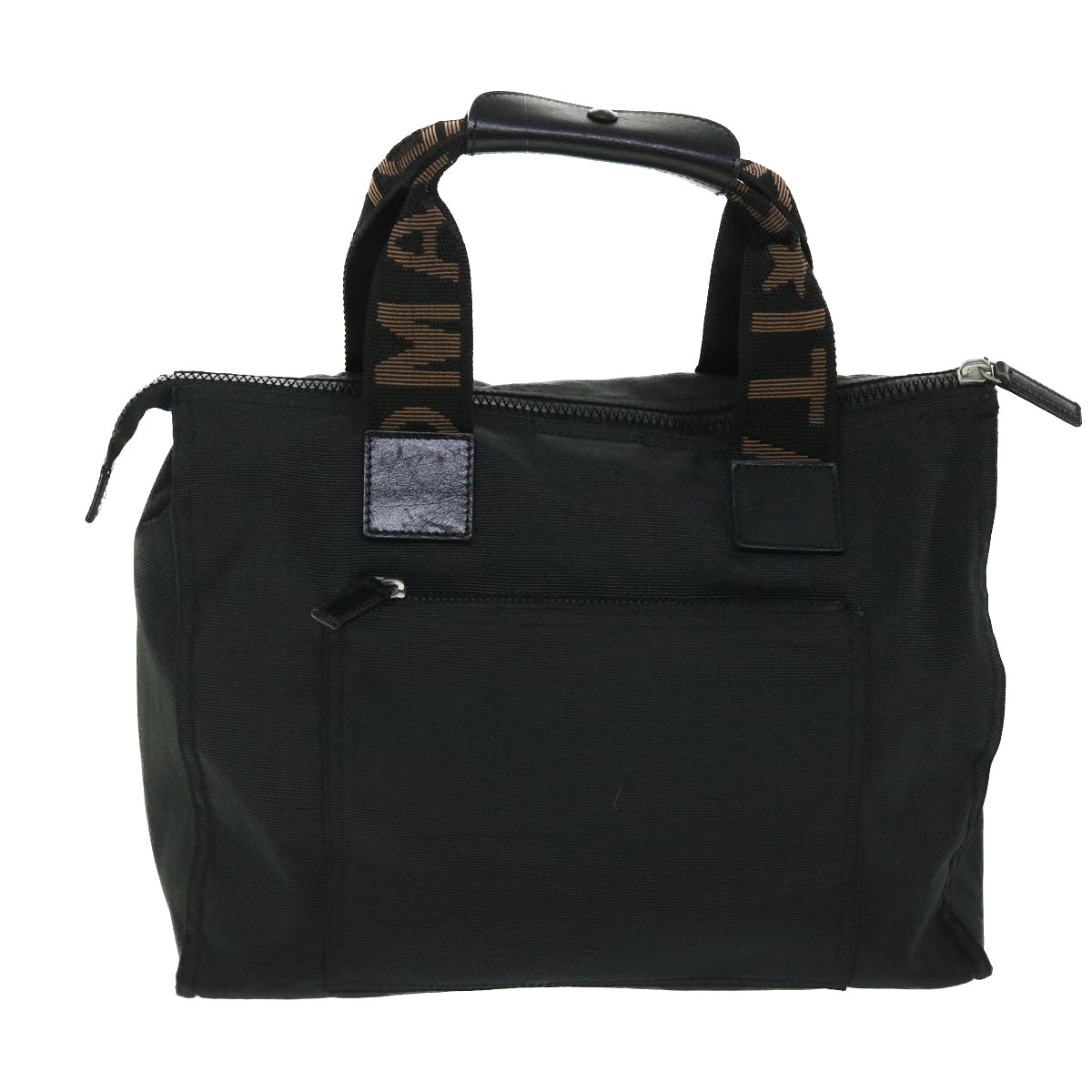 FENDI Hand Bag Nylon Black Brownbs8205