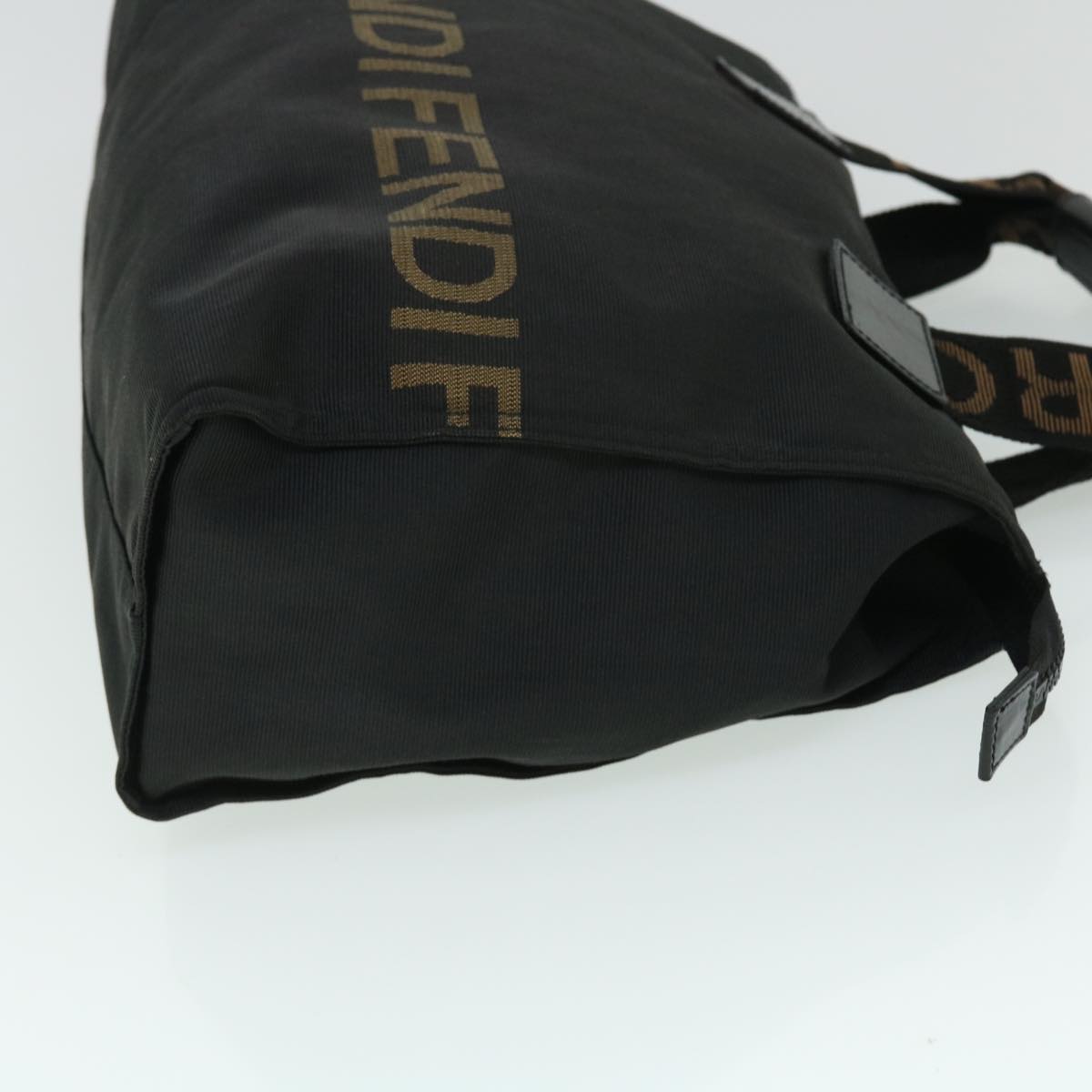 FENDI Hand Bag Nylon Black Brownbs8205