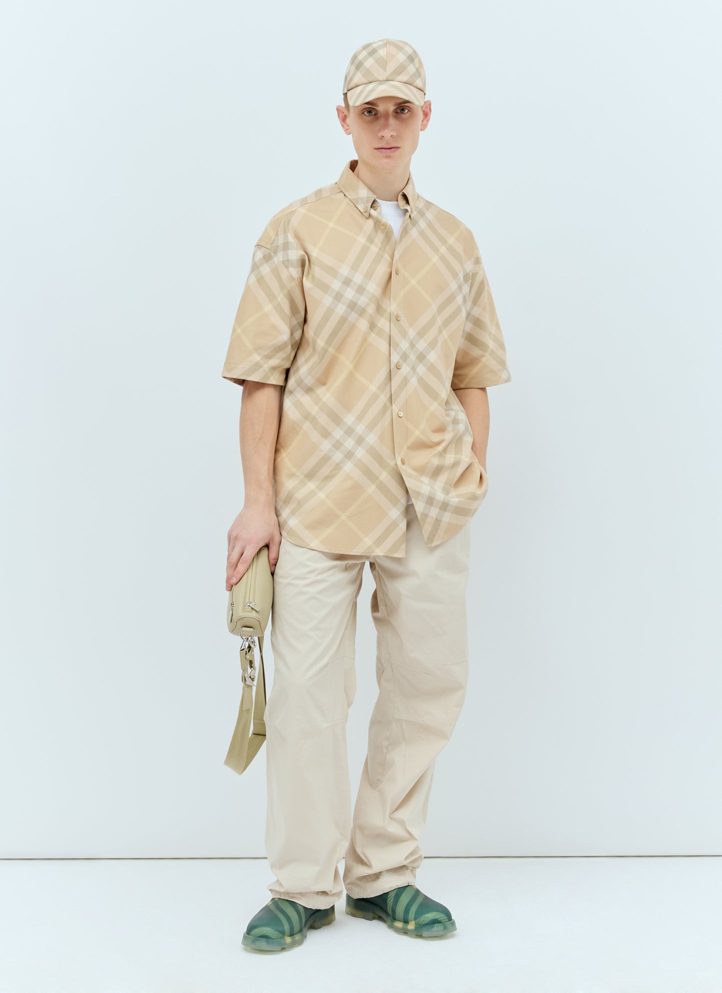 Burberry Men Check Short-Sleeve Shirt