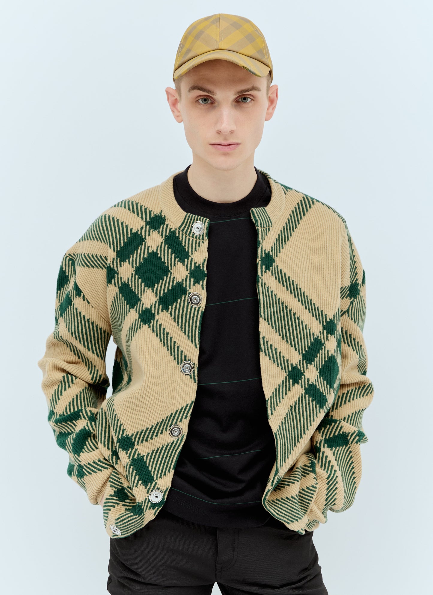 Burberry Men Check Baseball Cap