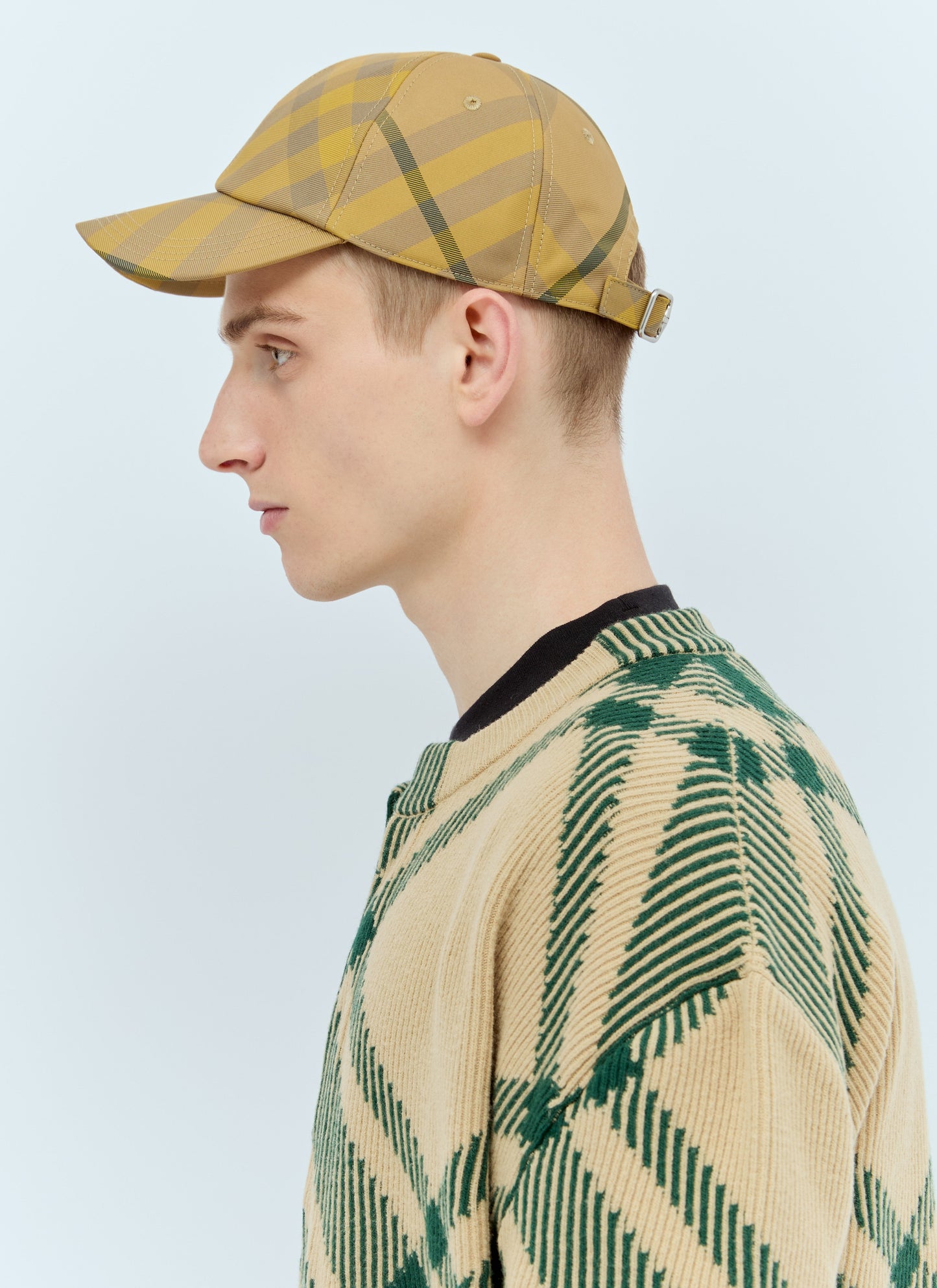 Burberry Men Check Baseball Cap