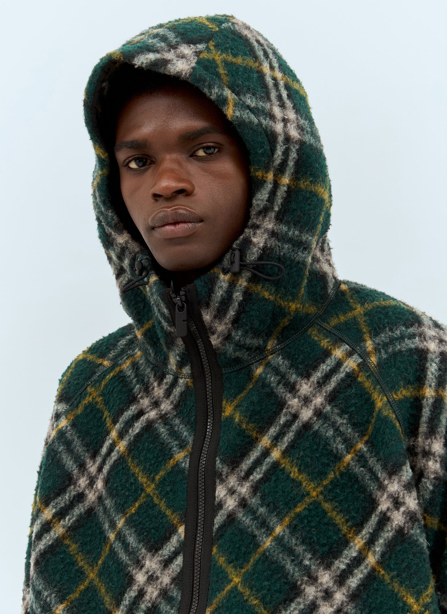 Burberry Men Check Fleece Jacket
