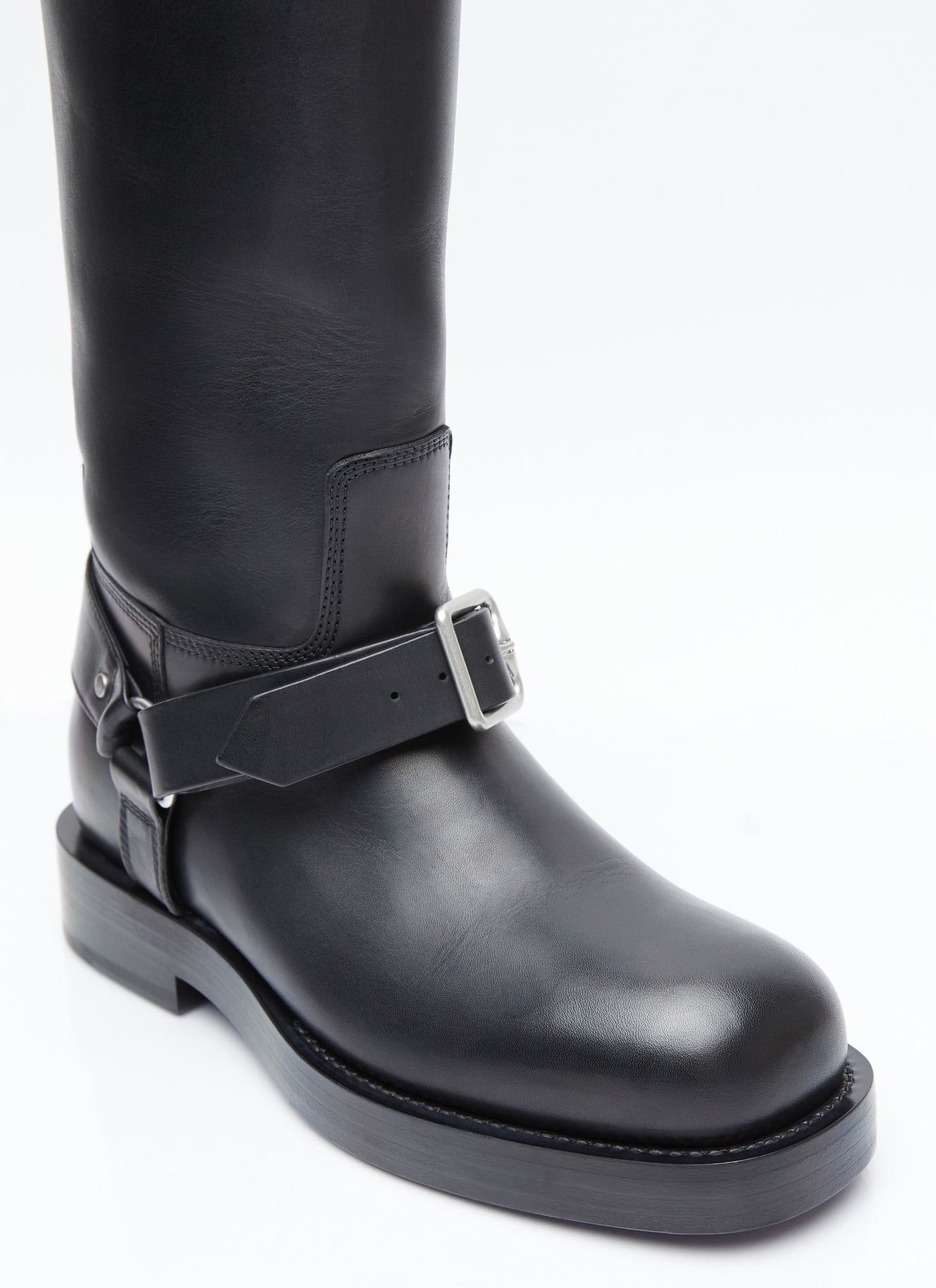 Burberry Women Leather Saddle Tall Boots