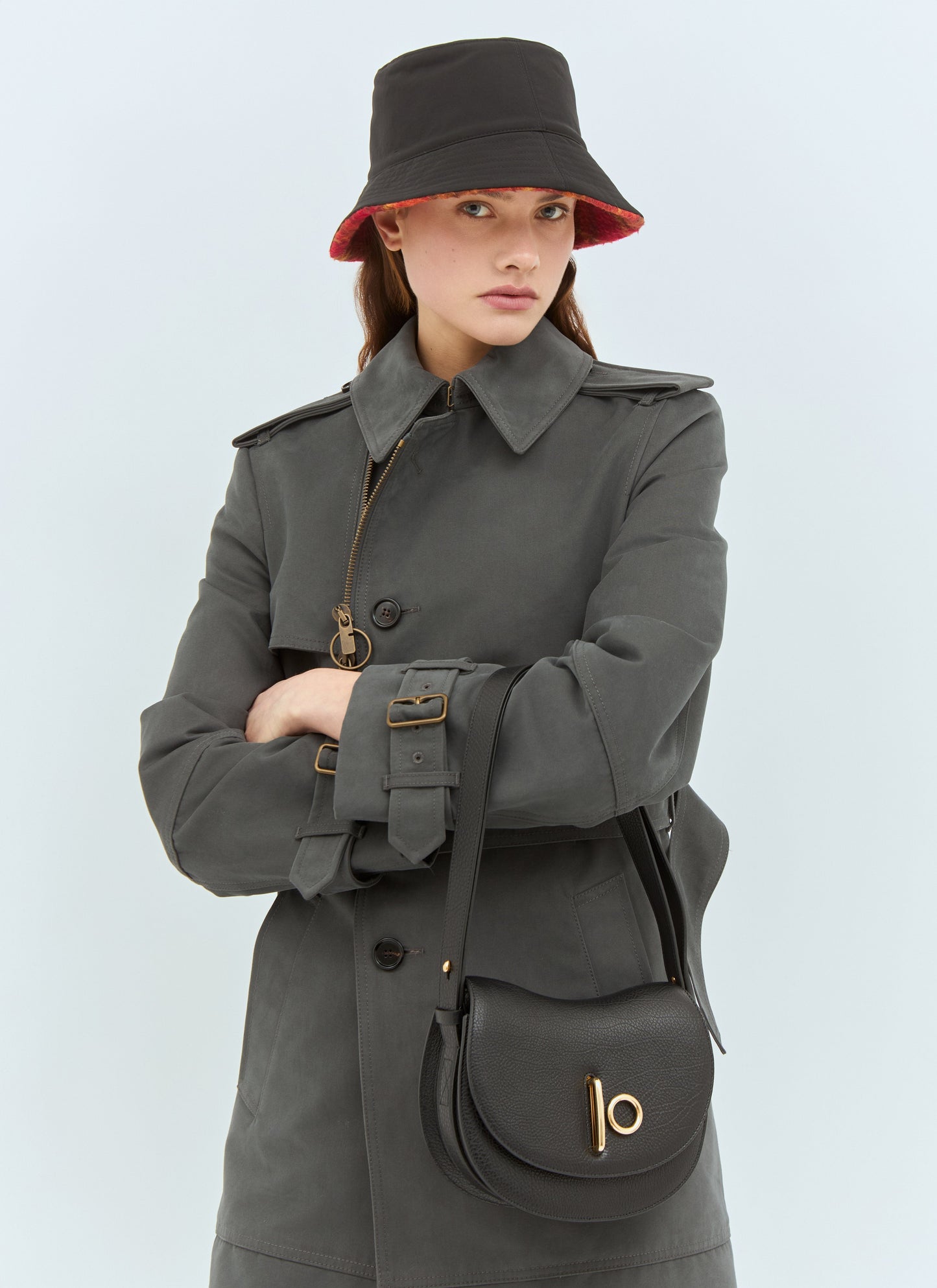 Burberry Women Reversible Check Fleece Bucket Hat