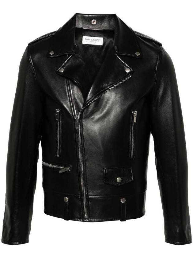 Saint Laurent Classic Motorcycle Jacket in Lambskin Black
