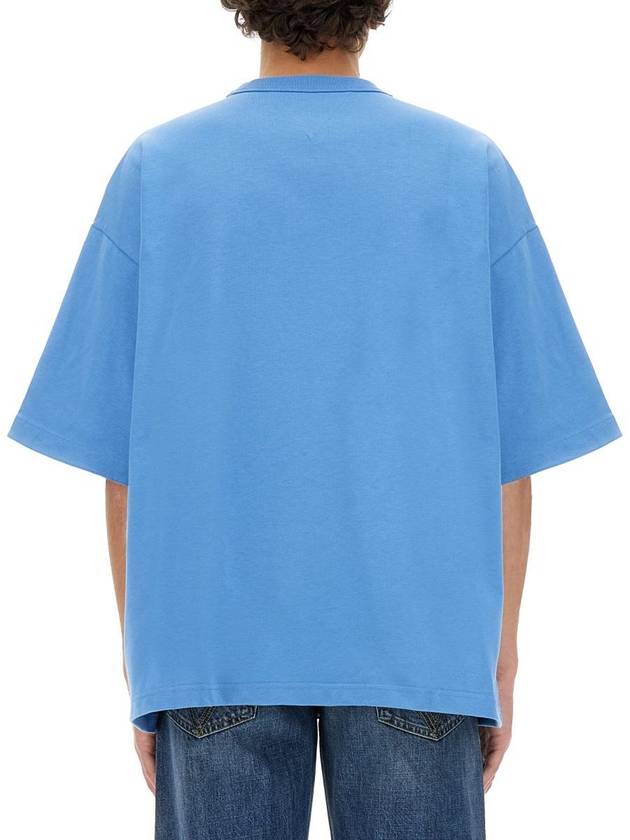Bottega Veneta Cotton Jersey Short Sleeve T-Shirt Blue