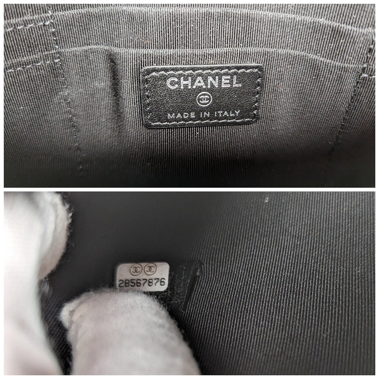Chanel bag Black Aged Calfskin O Case 2.55 Reissue Pouch