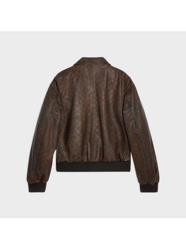 CELINE Aviator Blouson Jacket Dark Brown