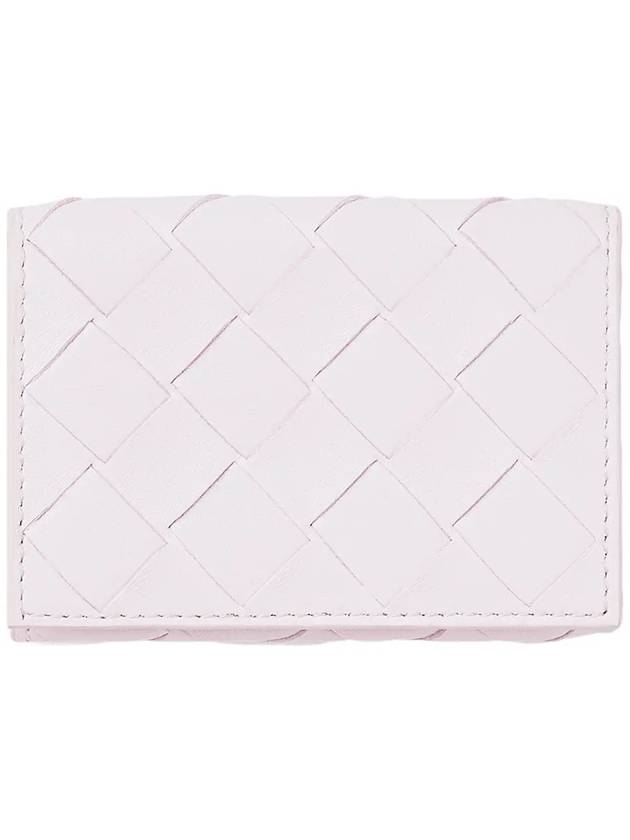 Bottega Veneta TINy Tri-Fold Zipper Half Wallet Pink