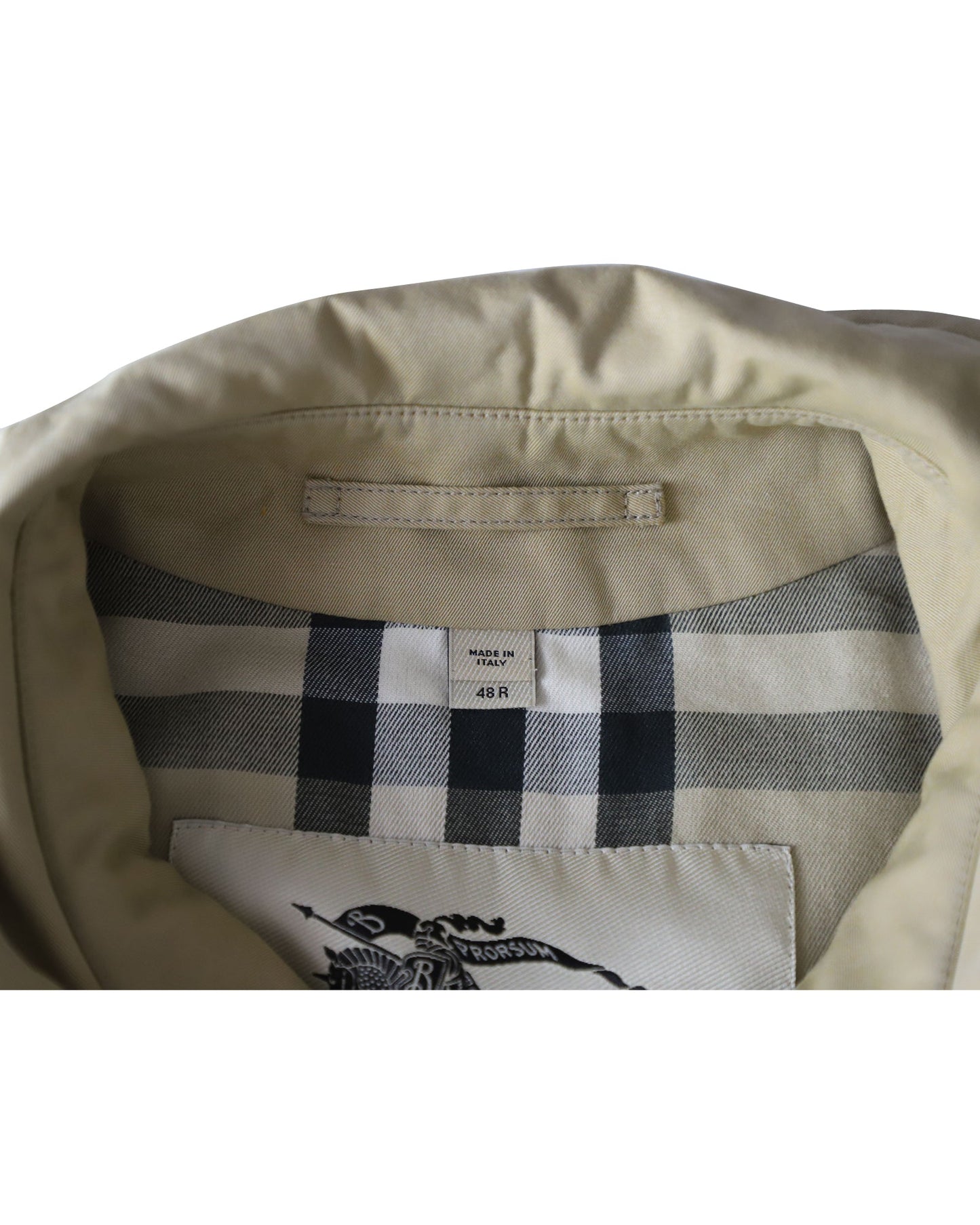 Burberry Britton Trench Coat in Honey Beige Cotton