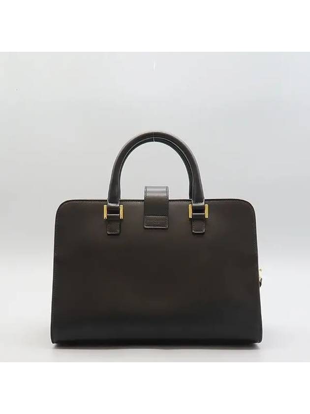Saint Laurent 672667 Black leather cabas gold logo tote bag shoulder strap 2WAY