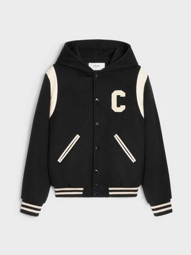 CELINE Teddy Cashmere Wool Hooded Jacket Black
