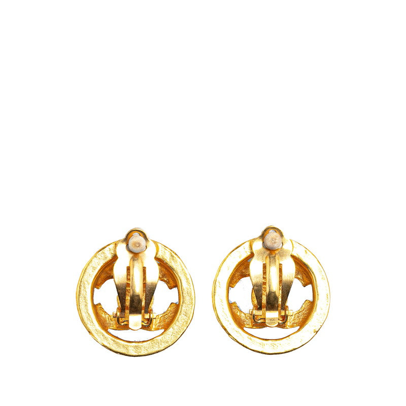 Chanel Vintage Coco Mark Round Earrings