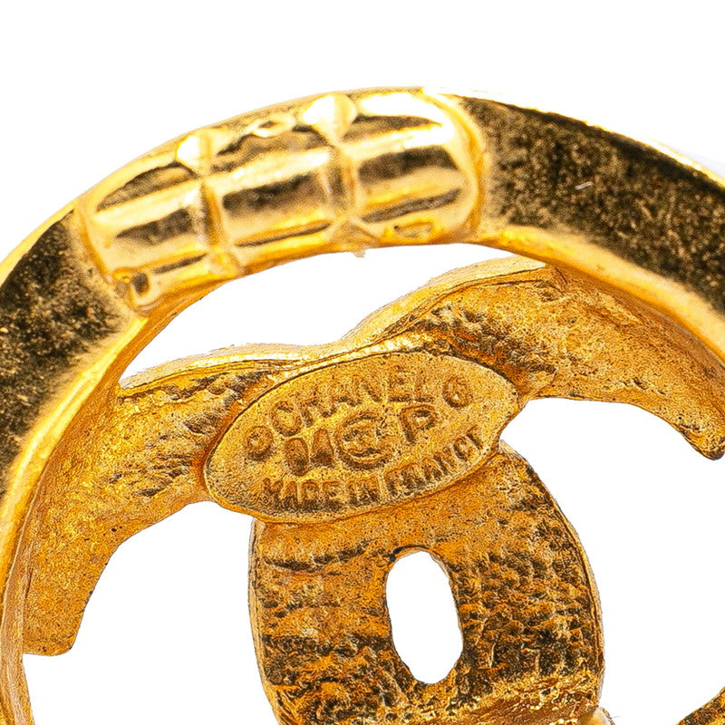 Chanel Vintage Coco Mark Round Earrings