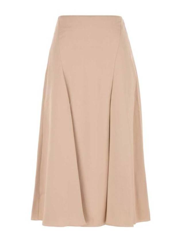 Fendi Silk A-Line Skirt Gold