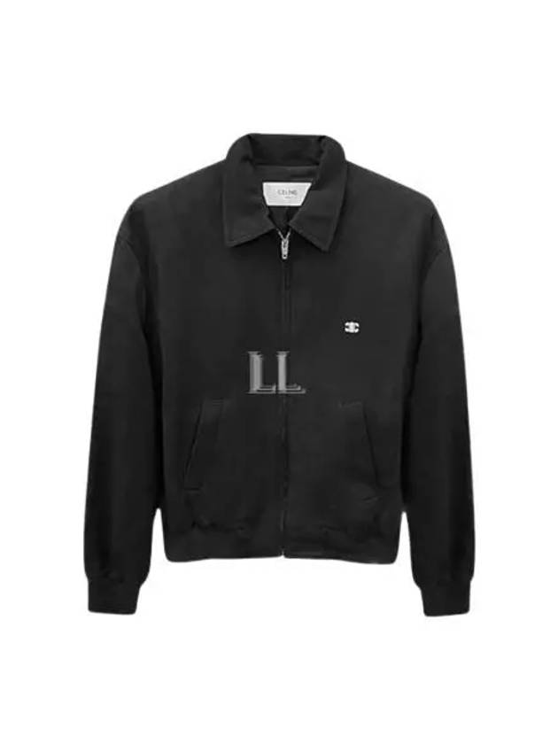 CELINE Triomphe Embroidered Logo Jacket Black