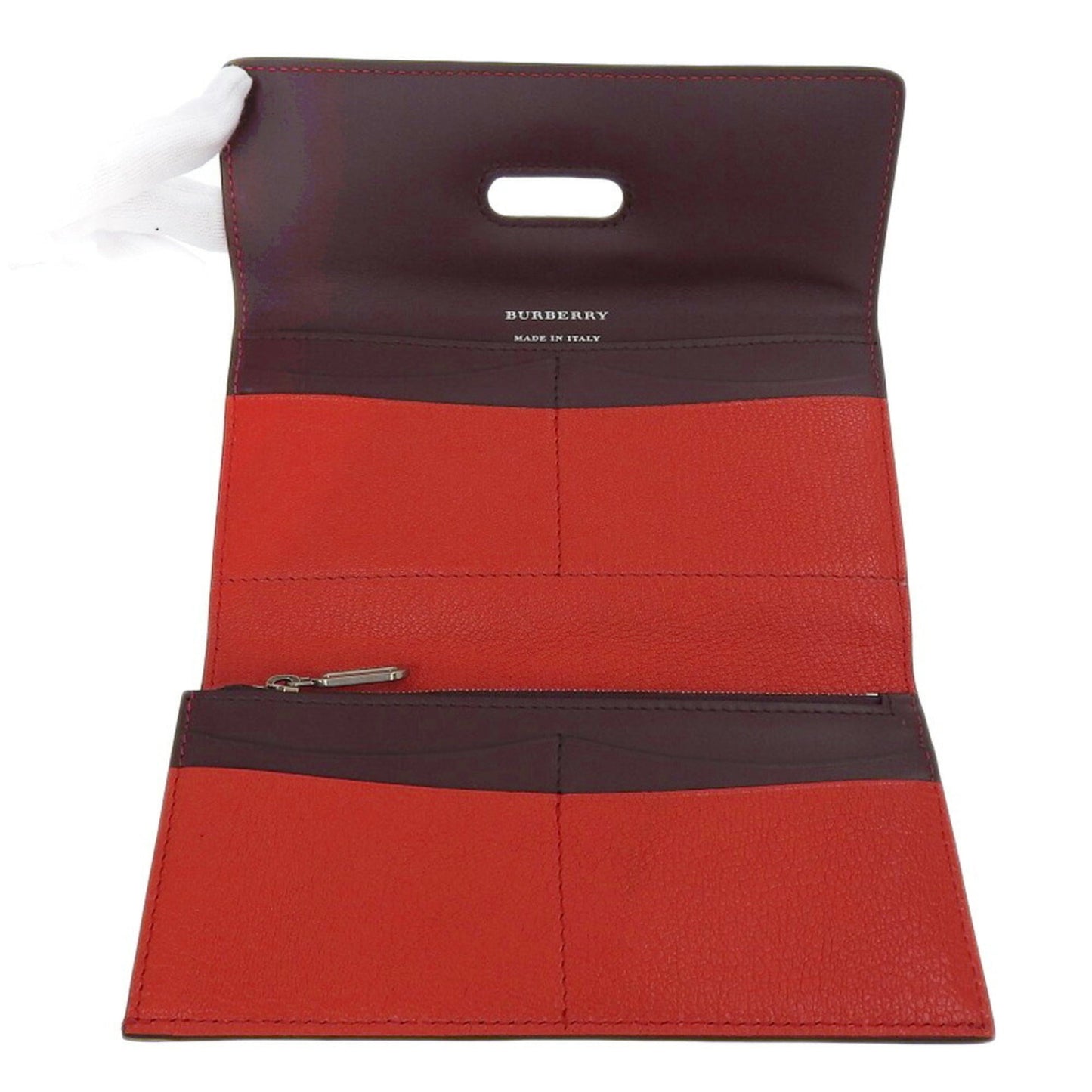 Burberry Leather Long Wallet (Tri-Fold) ()