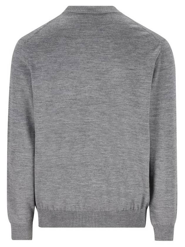 Fendi Men's V-Neck Wool Cardigan Grey