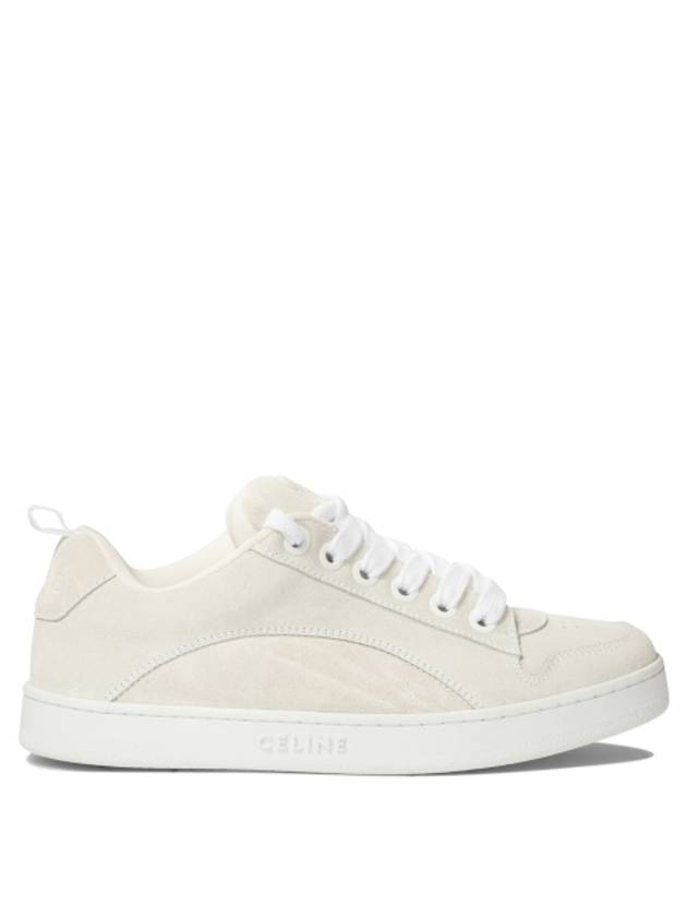 CELINE Huntington Triomphe Embroidered Low-Top Sneakers Optical White